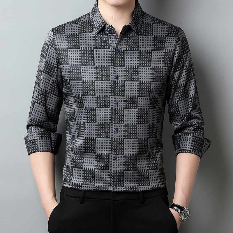 Men's Lapel Long Shirt