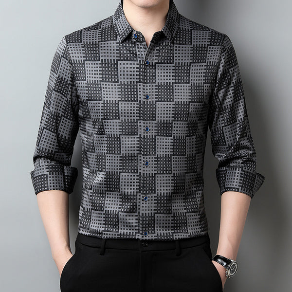 Men's Lapel Long Shirt