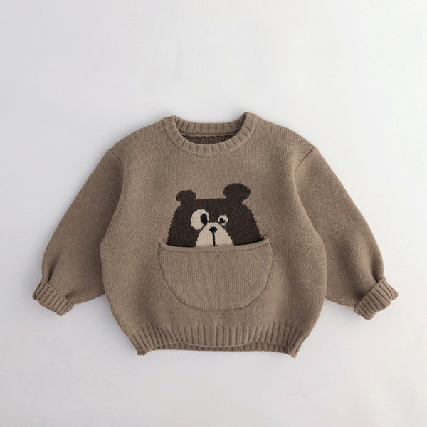 Cartoon Baby Soft Glutinous Sweater Cute Big Pocket - Stuffs & Savers