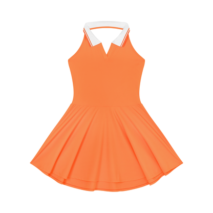Women's Collared Halter A-Line Tennis Dress 210GSM