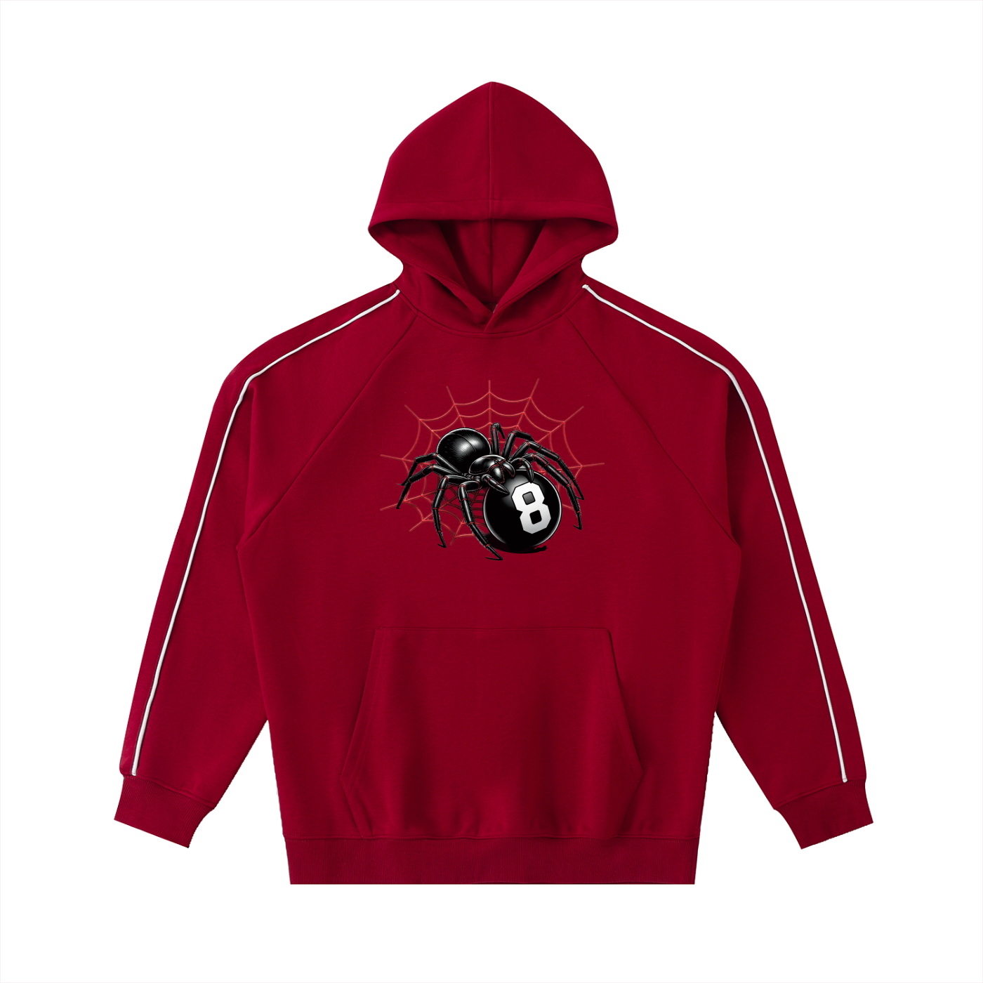 Contrast Piping Raglan Hoodie | Spiderweb