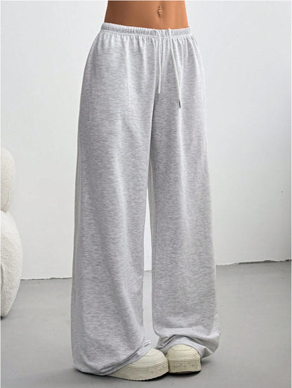 Straight-leg Minimalist Solid-color Womens Sweatpants