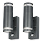 4lite Marinus GU10 Bi-Directional Outdoor Wall Light with PIR - Anthracite