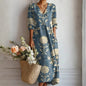 Lady's Linen Long-sleeved Dress