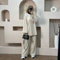 Solid Color Loose Two-piece Suit