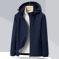 Couple Single-layer Jacket Windproof Sports Fleece-lined Padded Overalls