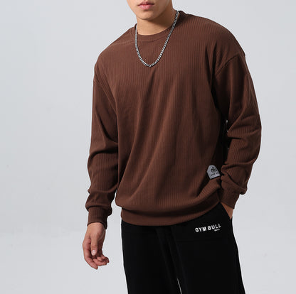 Jacquard Striped Sports Hoodie