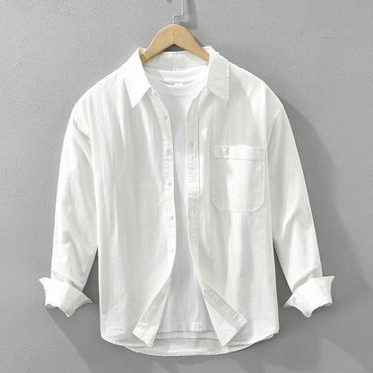 Cotton Simple Long Sleeve Shirt