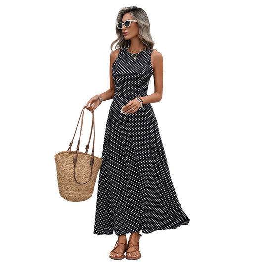Polka Dot Backless Dress