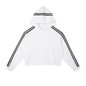Contrast Side Stripe Cropped Hoodie 340GSM