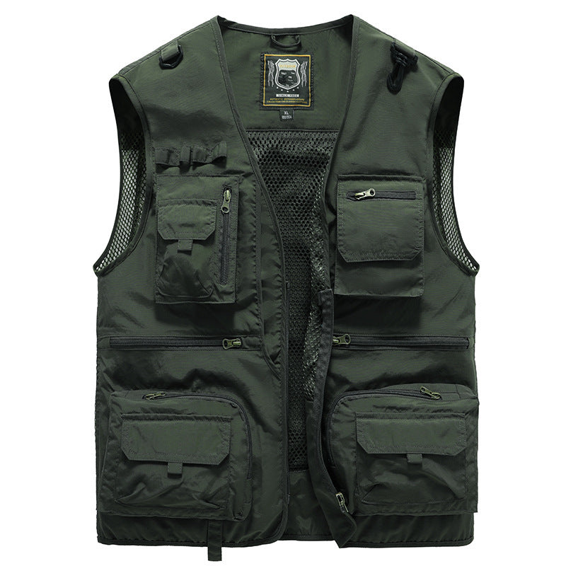 Mesh Cargo Sleeveless Jacket Tool Vest