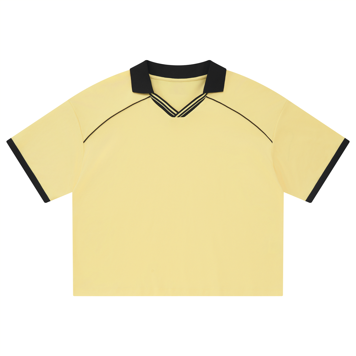 Unisex Collared Piping Boxy Soccer Jersey