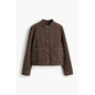 Womens Denim Stand Collar Jacket