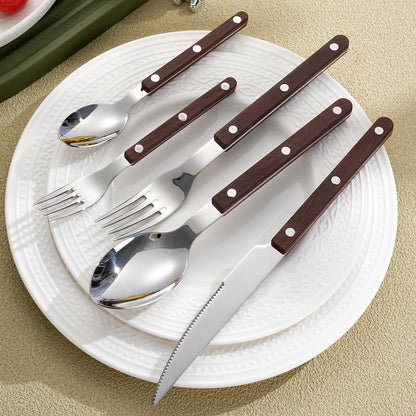 Stainless Steel Tableware Clip Handle Hotel Western Dinner Set