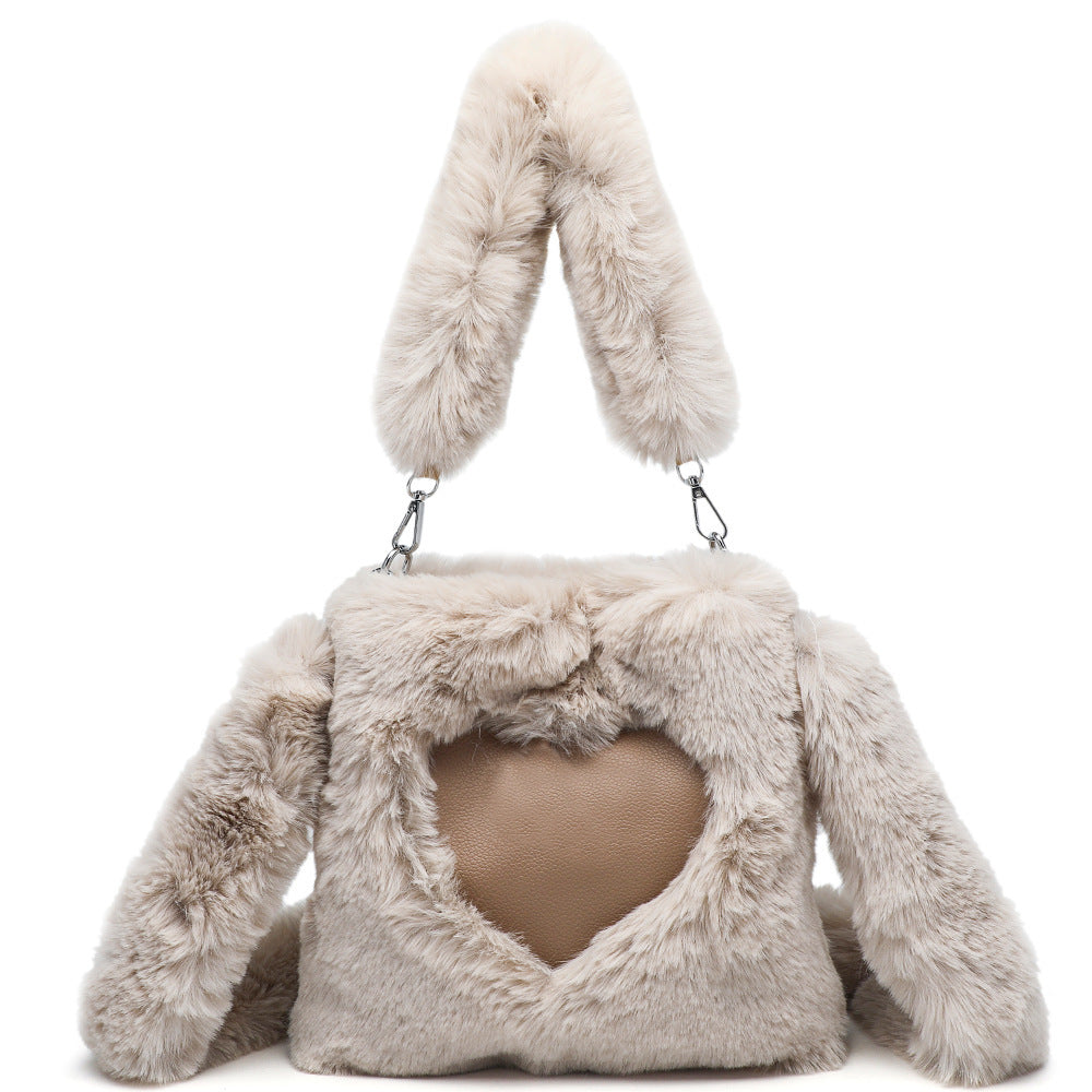 Sac à bandoulière duveteux pour femmes, sac à main à poignée supérieure, sac à main d'automne-hiver en peluche, sacs de courses tendance pour filles, sacs à main pour femmes