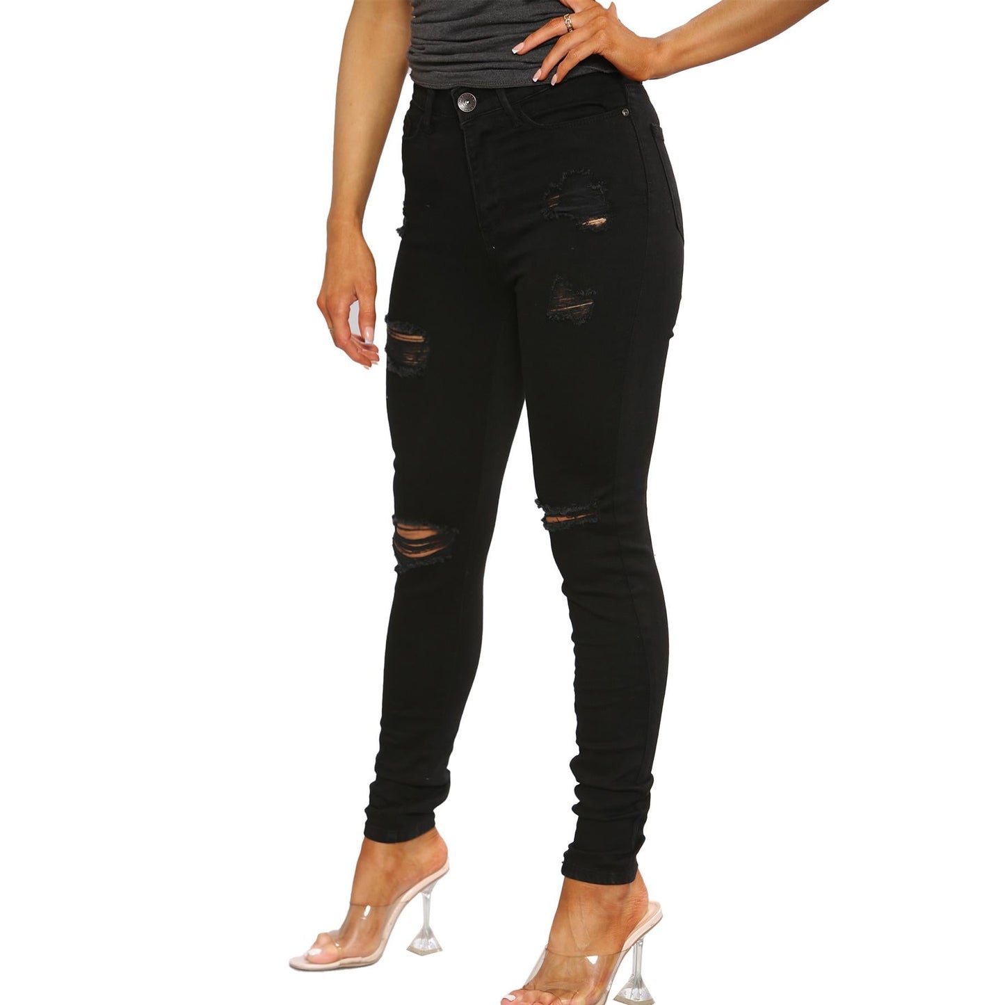 Enzo Jean Skinny Femme Slim Stretch Nouveau Pantalon en Jean Taille UK