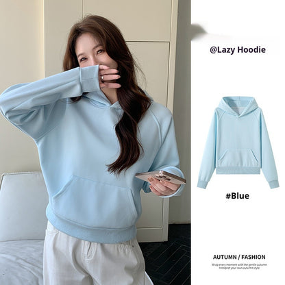 Women's Hooded Sweater Autumn And Winter Thickening Shoulder Casual