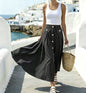Striped High-waisted Skirt For Women