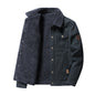Fleece-lined Thickened Polo Collar Jacket