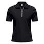 Men's Corduroy Half-Zip Polo Shirt - Short Sleeve
