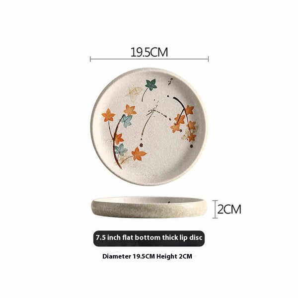 Creative Ceramic Minimalist Flat Plate Dinner Plate - Stuffs & Savers