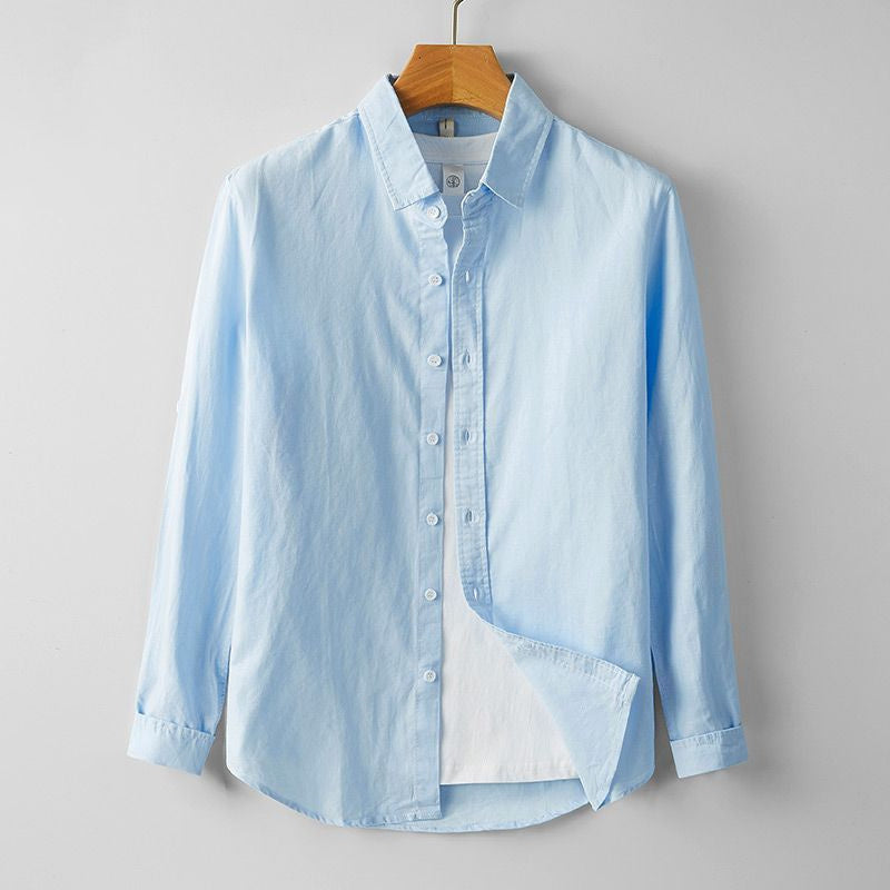 Men's Cotton Linen Long Sleeve Shirt