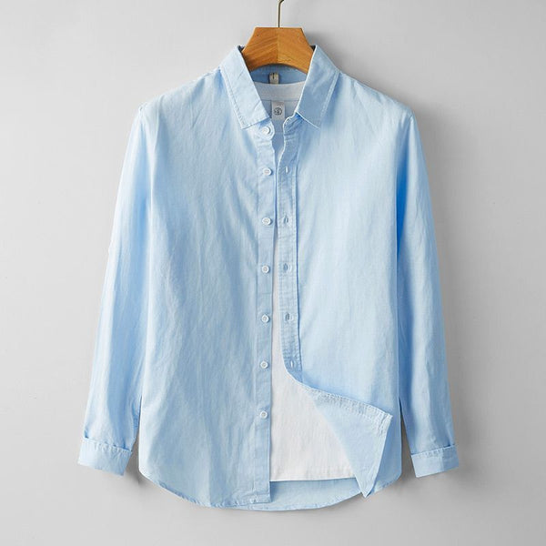 Men's Cotton Linen Long Sleeve Shirt