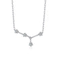 Cancer Star Sign Zodiac Constellation Necklace with Zircondia® Crystals