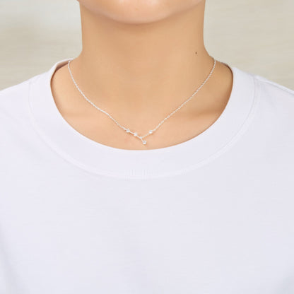 Cancer Star Sign Zodiac Constellation Necklace with Zircondia® Crystals