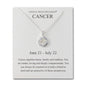 Cancer Star Sign Zodiac Necklace and Quote Card with Zircondia® Crystals