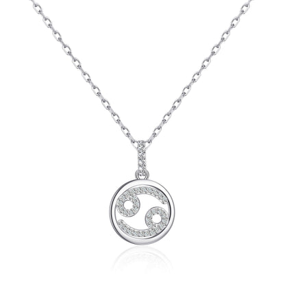 Cancer Star Sign Zodiac Necklace and Quote Card with Zircondia® Crystals
