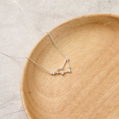 Capricorn Star Sign Zodiac Constellation Necklace and Quote Card with Zircondia® Crystals