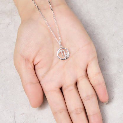 Collier Zodiaque Capricorne et Carte Citation avec Cristaux Zircondia®