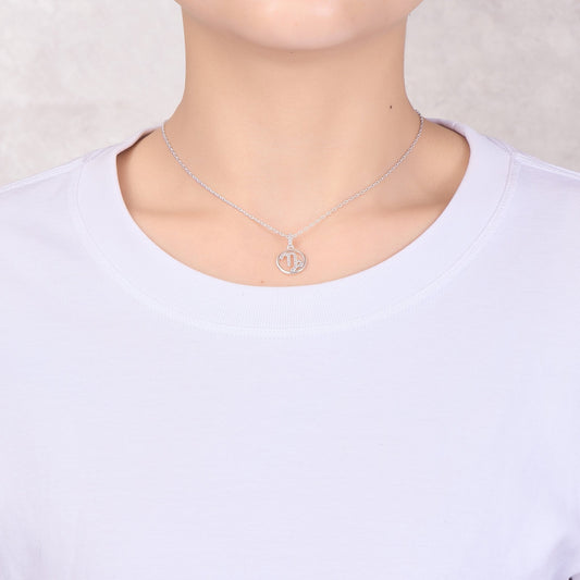 Capricorn Star Sign Zodiac Necklace with Zircondia® Crystals