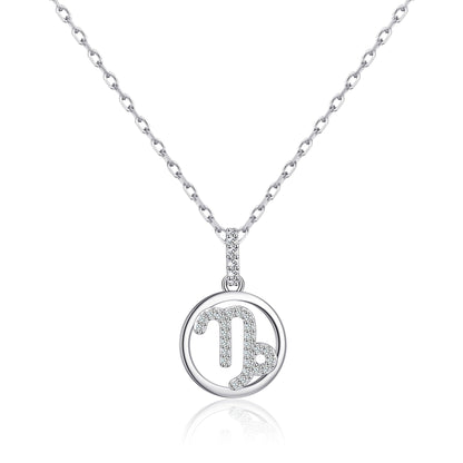 Capricorn Star Sign Zodiac Necklace with Zircondia® Crystals