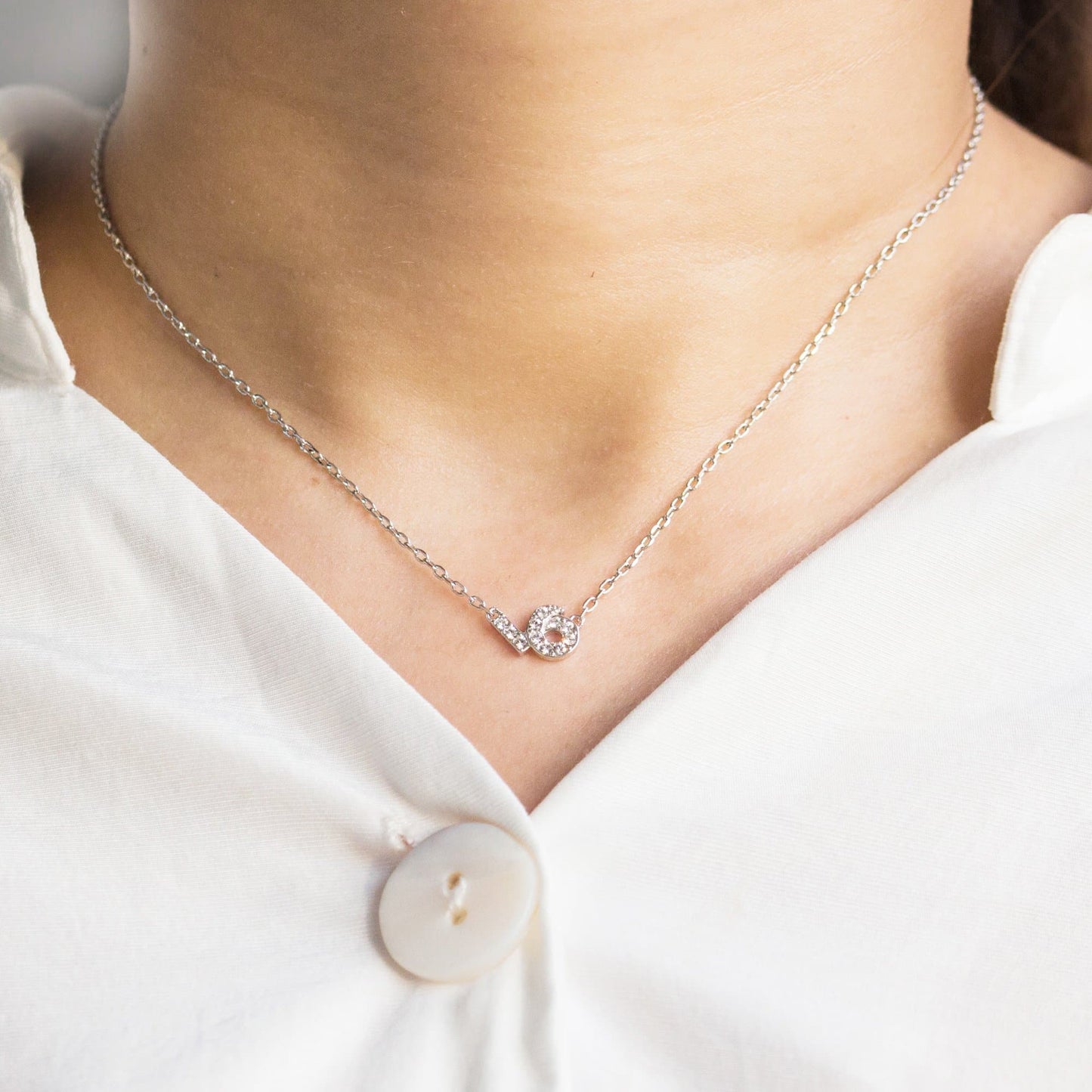 Capricorn Zodiac Star Sign Necklace Created with Zircondia® Crystals