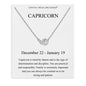 Capricorn Zodiac Star Sign Necklace Created with Zircondia® Crystals
