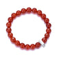 Carnelian Gemstone Charm Stretch Bracelet