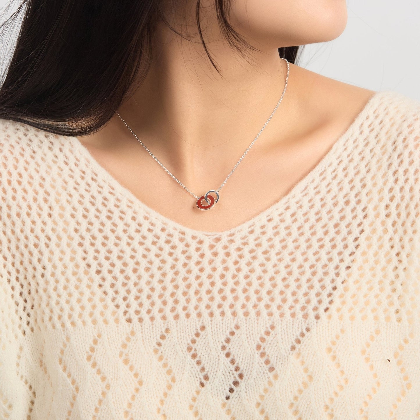 Collier Circulaire en Cornaline