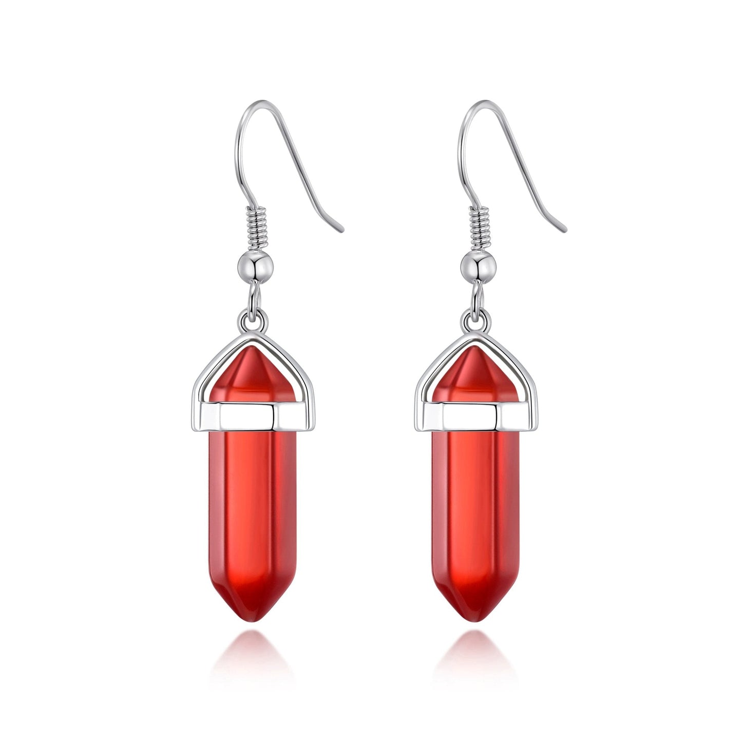 Carnelian Gemstone Drop Earrings with Quote Card