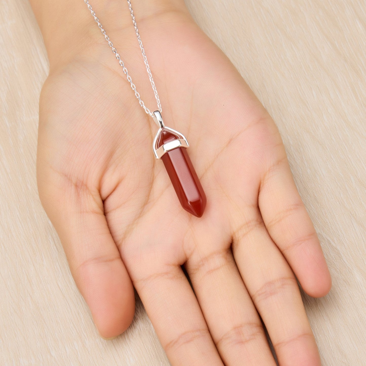 Carnelian Genuine Gemstone Necklace