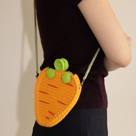 Strawberry And Carrot Crochet Bags
