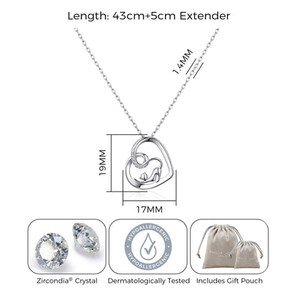 Cat Necklace Created with Zircondia® Crystals