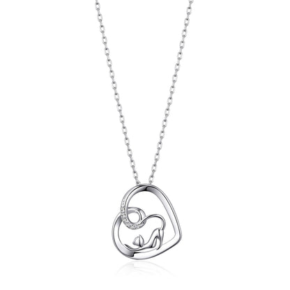 Cat Necklace Created with Zircondia® Crystals