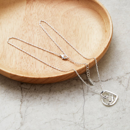 Cat Necklace Created with Zircondia® Crystals