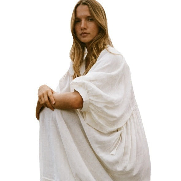 Lantern Sleeve Wind Dress