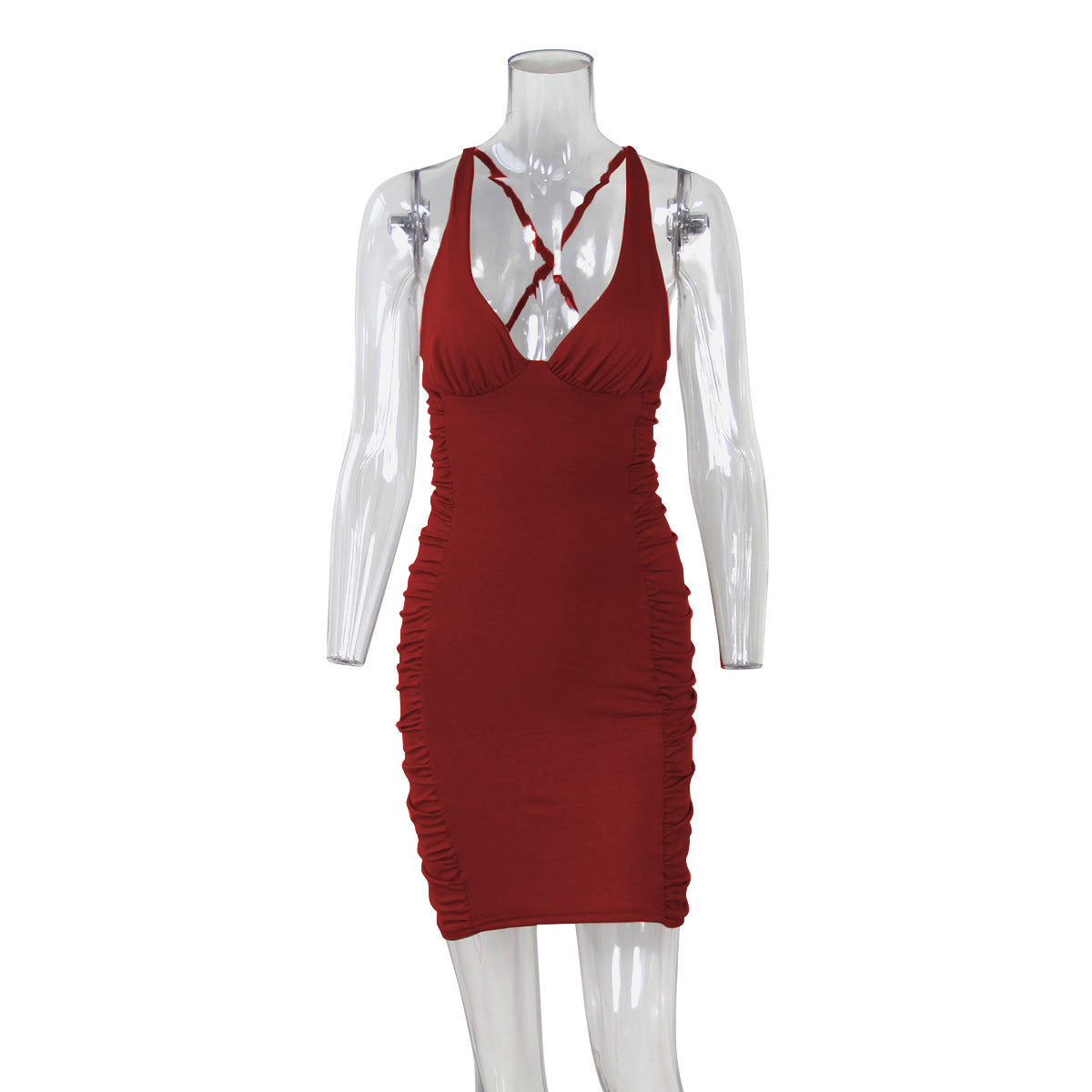 Slim Hip Backless Short Dresses