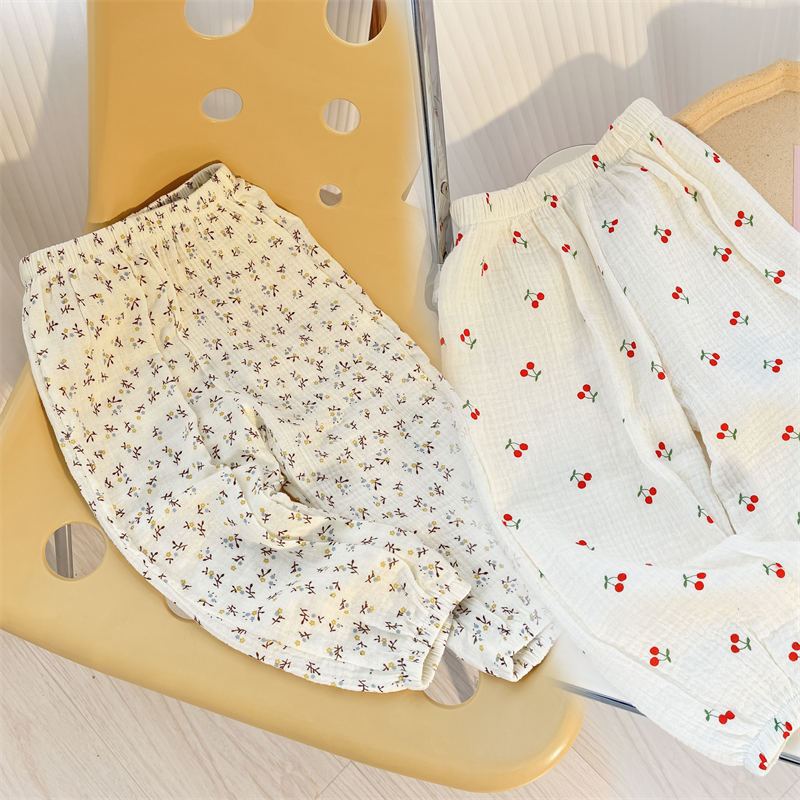 Children's Double-Layer Gauze Breathable Trousers