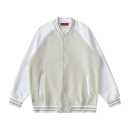 Waran Two Tone Raglan Sleeve Varsity Jacket