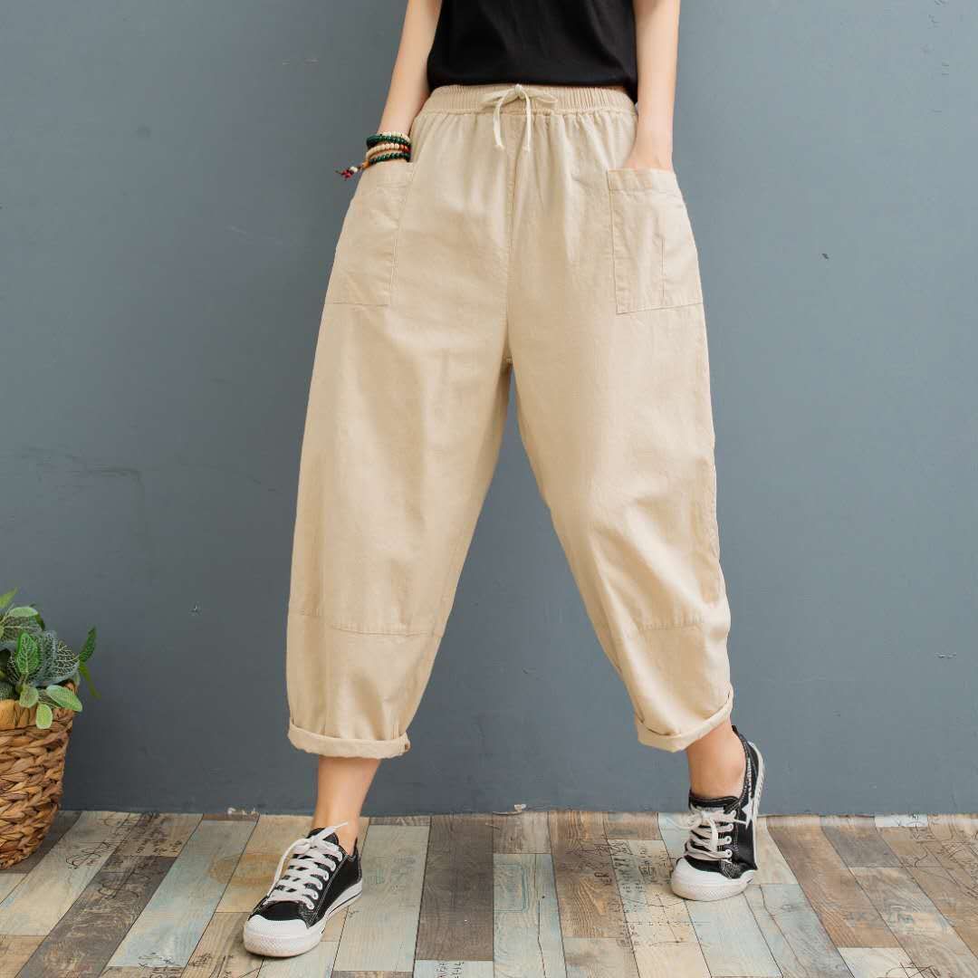 Womens Cropped Pants Printed